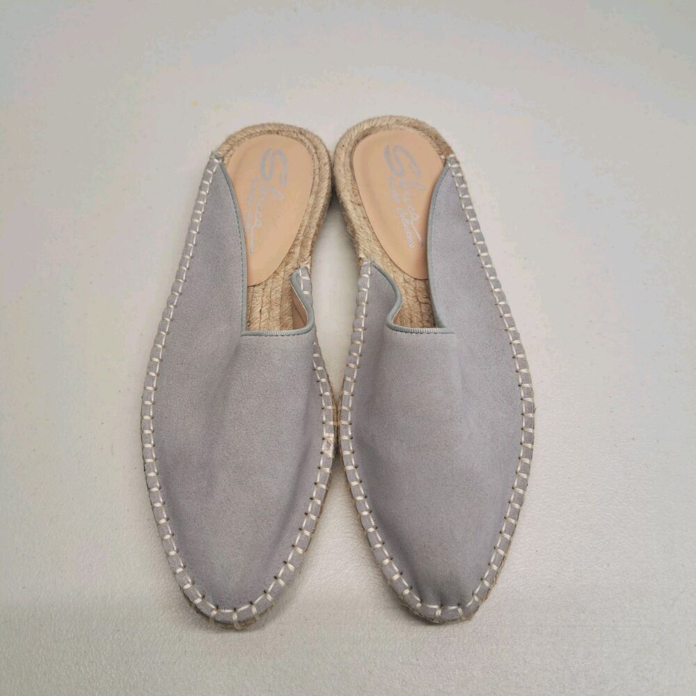 Sbicca Columbia Mules - Espadrille Grey Suede Women's 8 Narrow